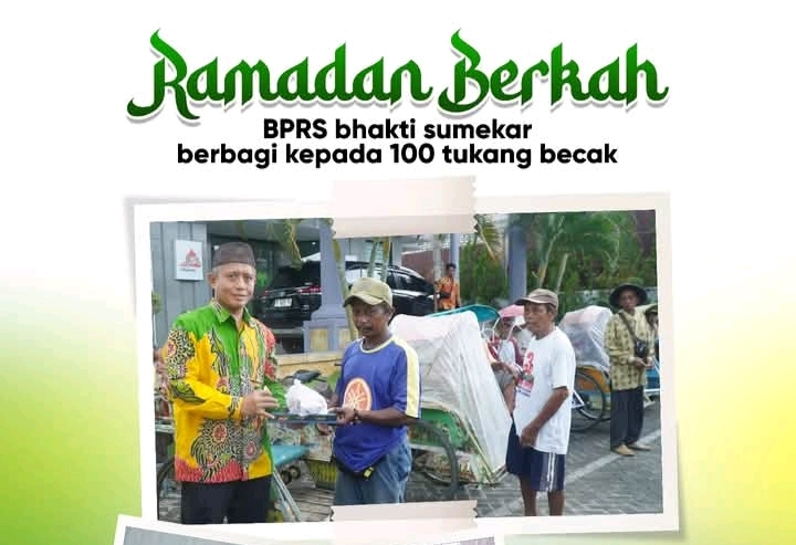BPRS Bhakti Sumekar Bagikan Takjil untuk Tukang Becak di Sumenep